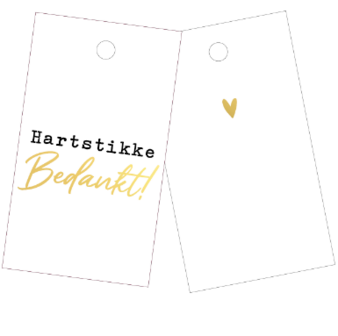 Cadeaulabel Hartstikke Bedank Bij vilt enzo